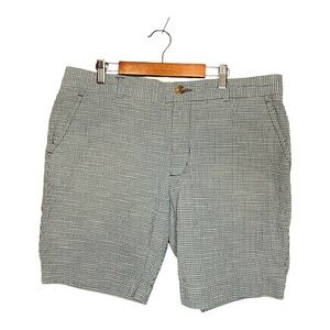 Mr Turk Teal Checkered Men's Flat Front Shorts